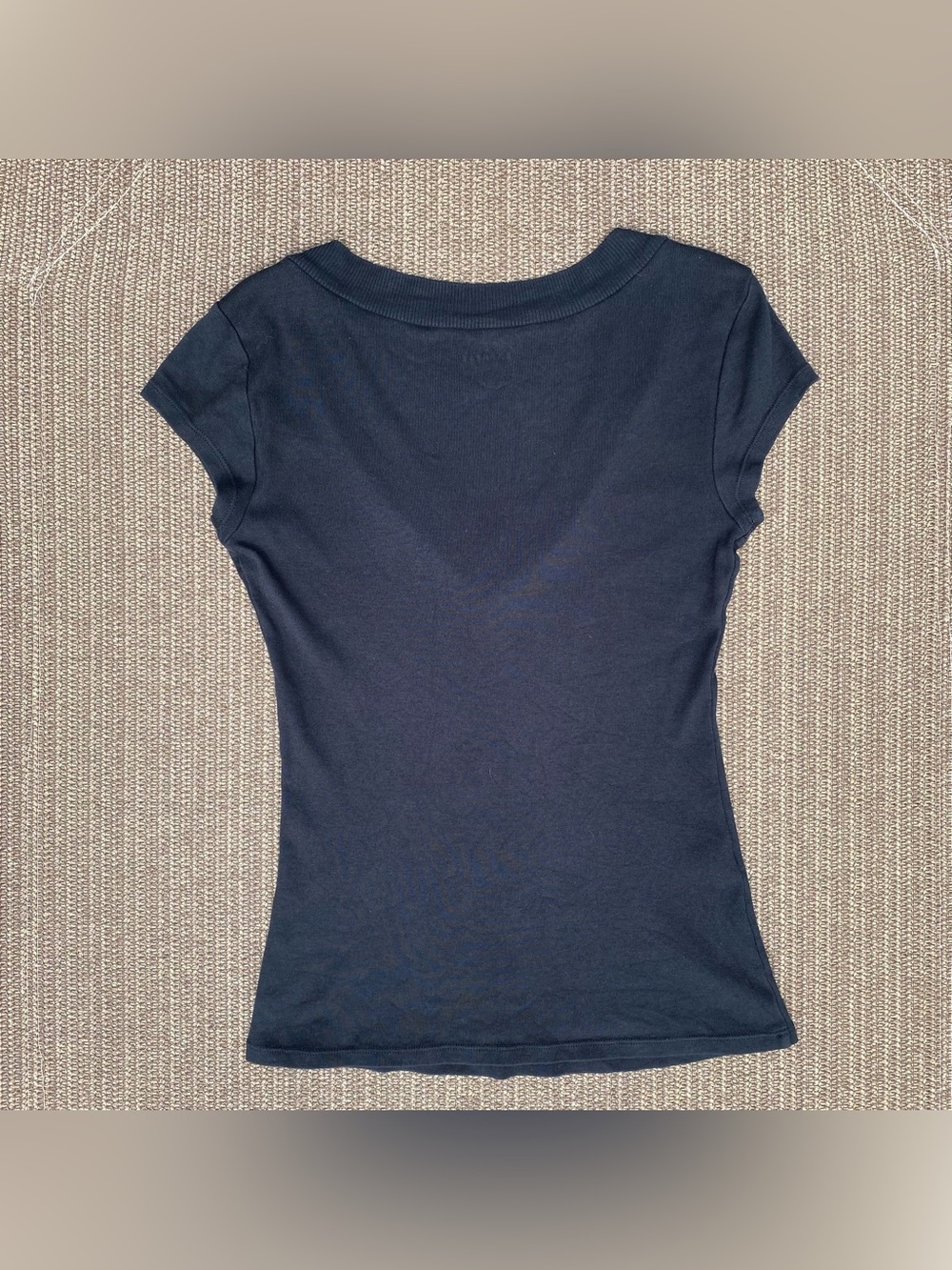 Express Navy V-Neck Ribbed Tank Top - Picture 5 of 7